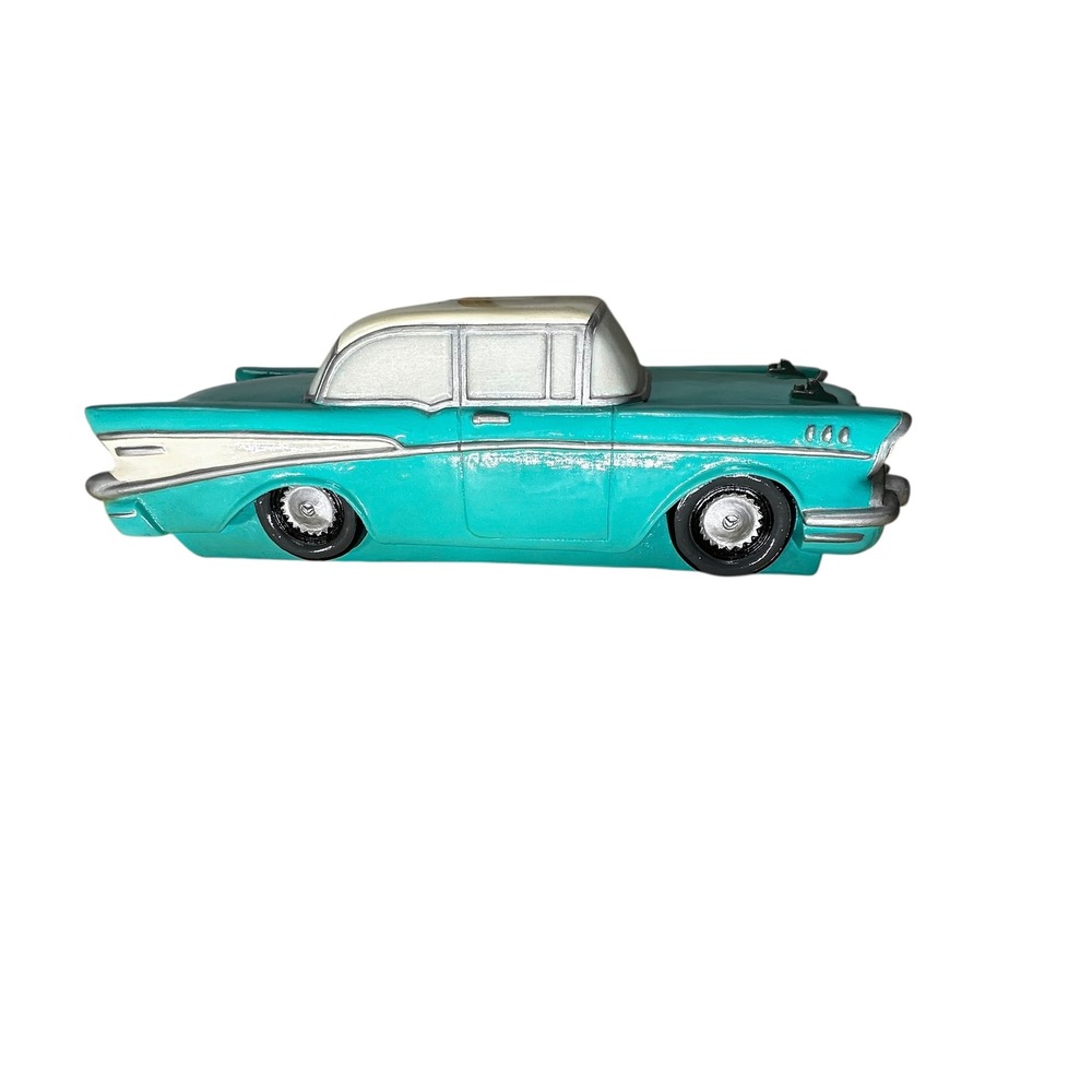 1957 Chevy Bel Air Car Coin Bank Teal White Classic Auto Decor‎ Diecast Aqua